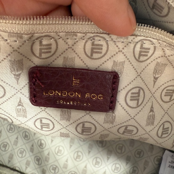 NWT London Fog/ Forever Fashion Laney Double Handle Shopper Oxblood - Picture 7 of 12